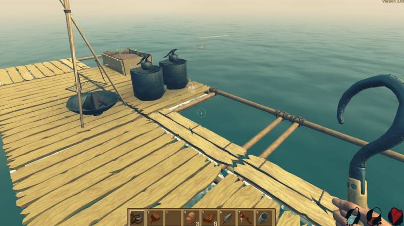 Raft là tựa game khi người chơi bị mắc kẹt trên một chiếc bè gỗ