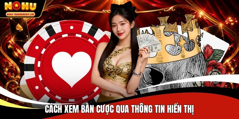 Cách xem bàn cược qua thông tin hiển thị